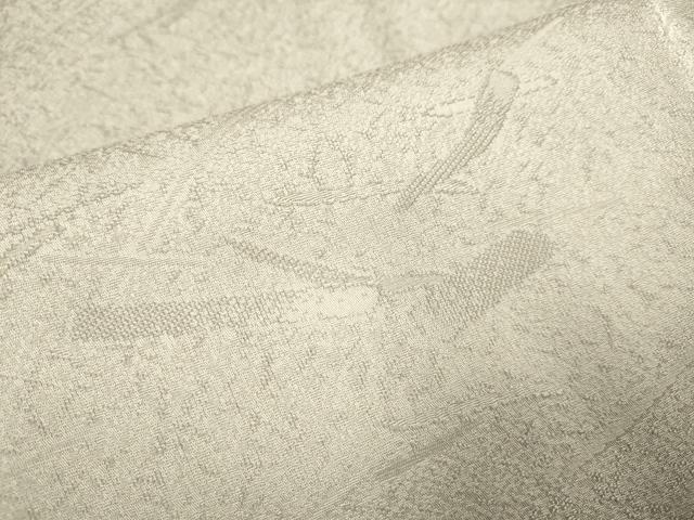 平和屋着物●上質な色無地　芝草地紋　素色　正絹　逸品　DABA8979du