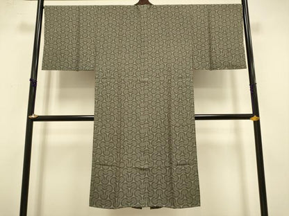 平和屋着物●江戸小紋師 金田昇二 男性 長襦袢 袷 亀甲吉祥文 正絹 逸品 DABA8983du