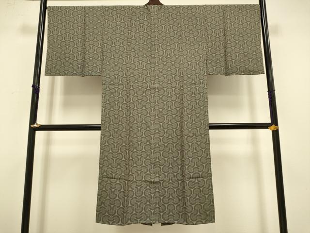 平和屋着物●江戸小紋師 金田昇二 男性 長襦袢 袷 亀甲吉祥文 正絹 逸品 DABA8983du
