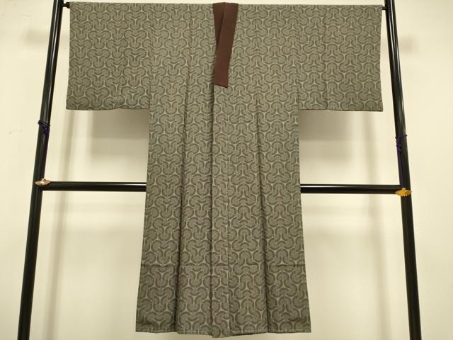 平和屋着物●江戸小紋師 金田昇二 男性 長襦袢 袷 亀甲吉祥文 正絹 逸品 DABA8983du