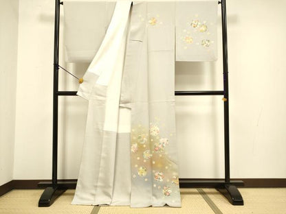 平和屋着物●京友禅の第一人者 松井青々 訪問着 花丸文 暈し染め 金彩 ロング丈 正絹 逸品 DABA8985du