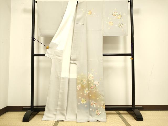 平和屋着物●京友禅の第一人者 松井青々 訪問着 花丸文 暈し染め 金彩 ロング丈 正絹 逸品 DABA8985du