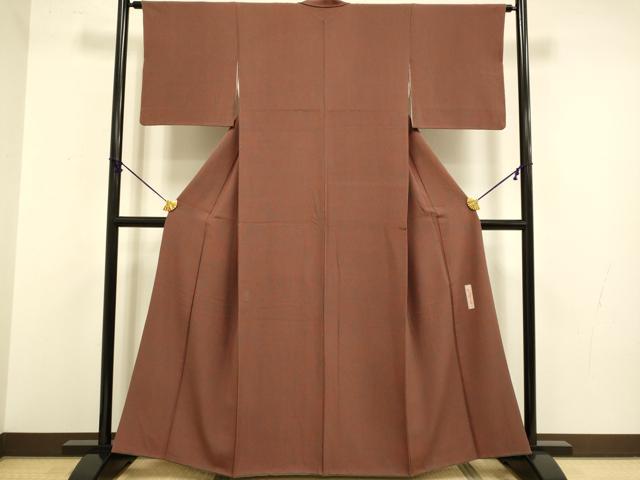 平和屋着物●世界的人形師 辻村寿三郎 ジュサブロー 小紋 草花文文 鬼しぼ縮緬 正絹 逸品 DABA8992du