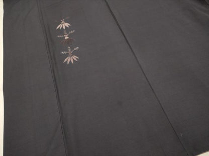 平和屋着物▼訪問着 総刺繍 草葉文 正絹 逸品 DABA8995du