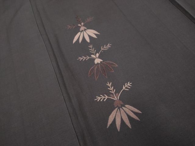 平和屋着物▼訪問着 総刺繍 草葉文 正絹 逸品 DABA8995du