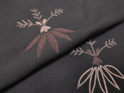 平和屋着物▼訪問着 総刺繍 草葉文 正絹 逸品 DABA8995du