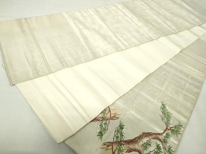 平和屋着物◎太鼓柄袋帯　枝松文　正絹　逸品　DABA9025qa