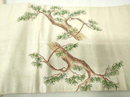 平和屋着物◎太鼓柄袋帯　枝松文　正絹　逸品　DABA9025qa