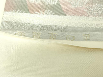 平和屋着物◎六通柄袋帯　唐織　西賀蔵の里　二重箔錦　銀糸　正絹　逸品　DABA9026qa