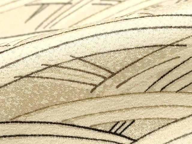 平和屋着物■上質な小紋　芝草文　暈し染め　正絹　逸品　DABA9057qa