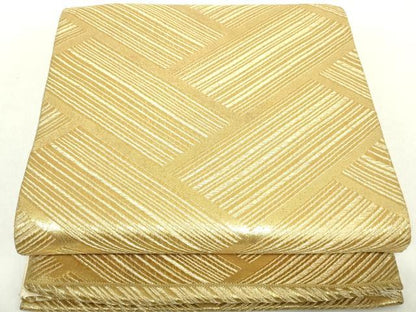 平和屋着物◎全通柄袋帯　檜垣文　金糸　正絹　逸品　DABA9181qa