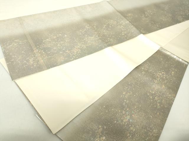 平和屋着物◎六通柄袋帯　霞文　流文シルク箔　正絹　逸品　DABA9195qa