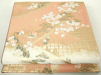 平和屋着物◎六通柄袋帯　唐織　桃山松風文　金銀糸　正絹　逸品　DABA9210qa