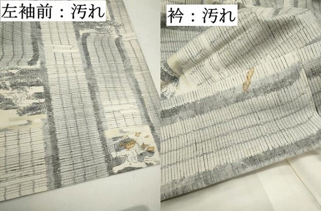 平和屋着物■上質な紬　風景間道　正絹　逸品　DABA9385qa