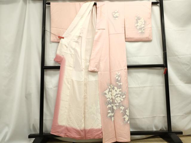 平和屋着物■訪問着 枝花文 暈し染め 正絹 逸品 DABA9434qa