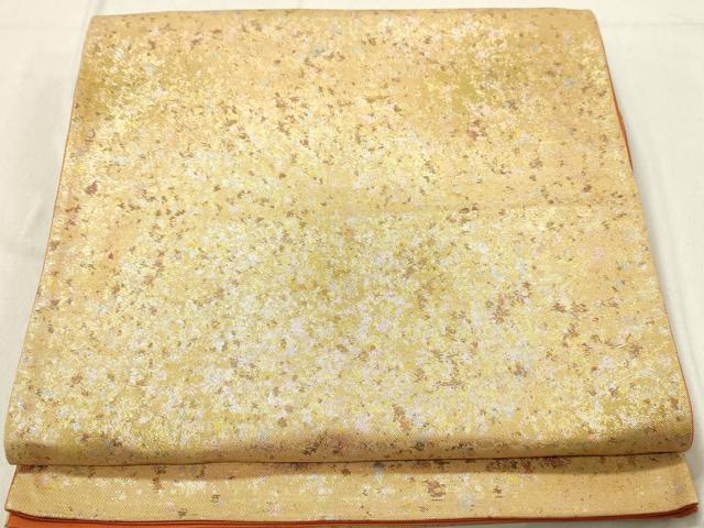 平和屋着物◎六通柄袋帯 霞文 引箔 正絹 逸品 DABA9471qa