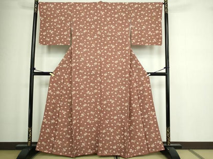 平和屋着物■上質な小紋 枝梅文 正絹 逸品 DABA9619sf