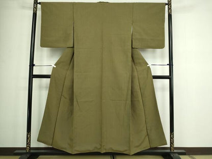 平和屋着物■上質なお召　十字絣　正絹　逸品　DABA9655sf