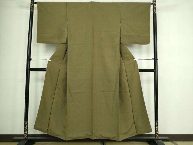 平和屋着物■上質なお召　十字絣　正絹　逸品　DABA9655sf