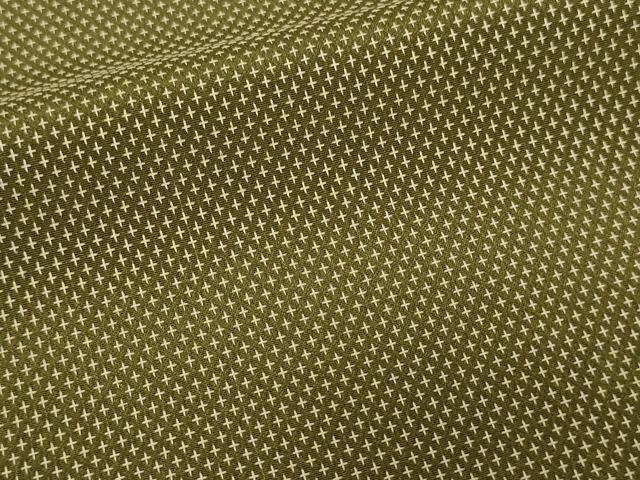 平和屋着物■上質なお召　十字絣　正絹　逸品　DABA9655sf
