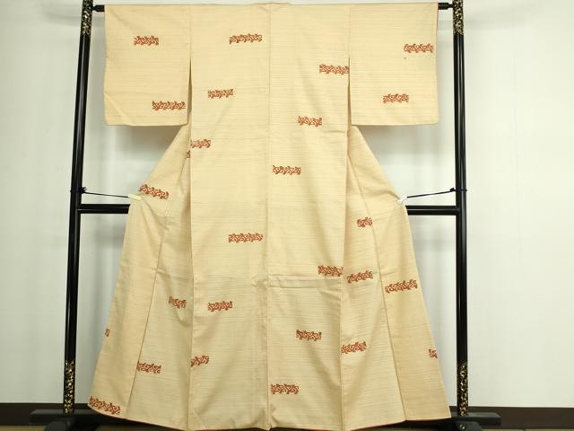 平和屋着物■上質な紬 唐草文 正絹 逸品 DABA9758sf