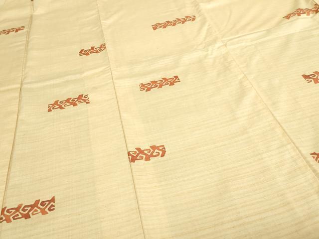 平和屋着物■上質な紬 唐草文 正絹 逸品 DABA9758sf