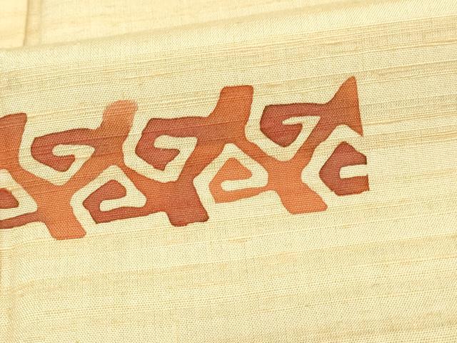 平和屋着物■上質な紬 唐草文 正絹 逸品 DABA9758sf