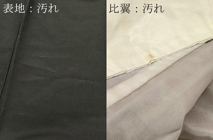 平和屋着物■豪華黒留袖　刺繍　尾長鳥花文　金銀彩　正絹　逸品　DABA9773sf