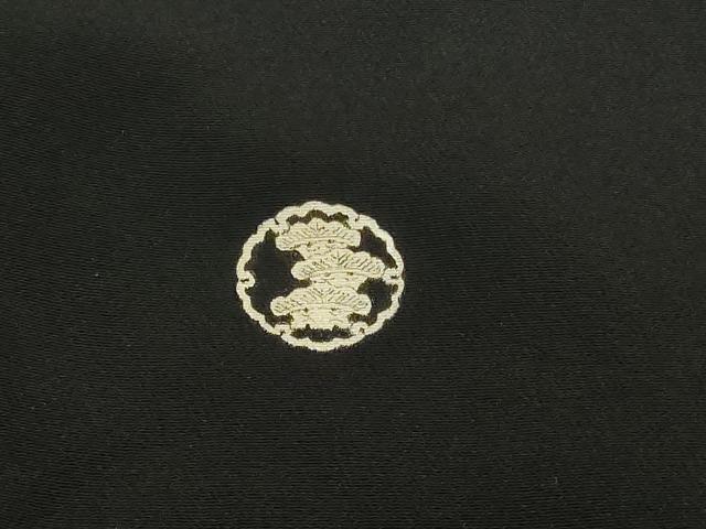 平和屋着物■豪華黒留袖　駒刺繍　流水飛鶴文　金彩　正絹　逸品　DABA9792sf