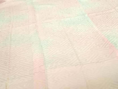 平和屋着物■長襦袢 無双仕立て 紗綾形地紋 暈し染め 正絹 逸品 DABA9796sf