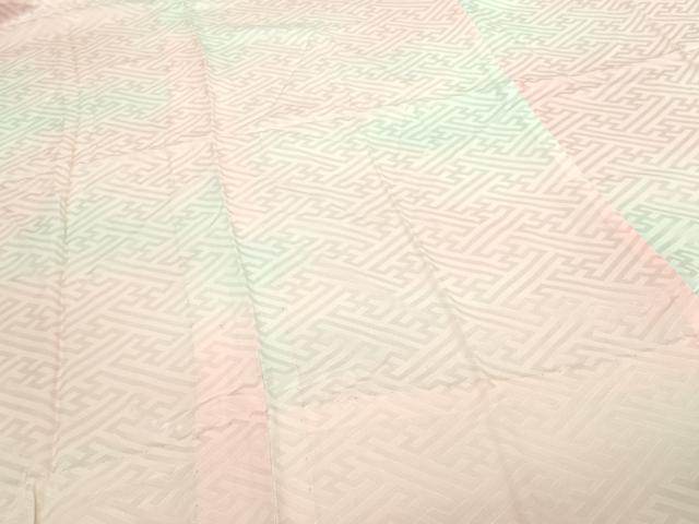 平和屋着物■長襦袢 無双仕立て 紗綾形地紋 暈し染め 正絹 逸品 DABA9796sf