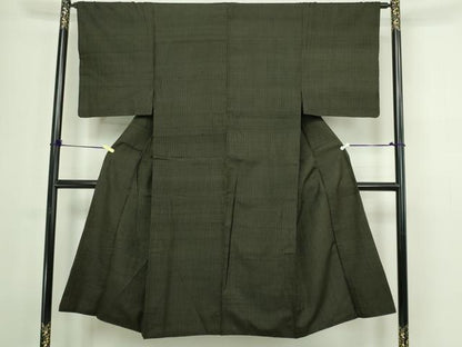 平和屋着物■男性　紬　縞　正絹　逸品　DABA9813sf
