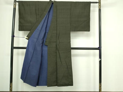 平和屋着物■男性　紬　縞　正絹　逸品　DABA9813sf