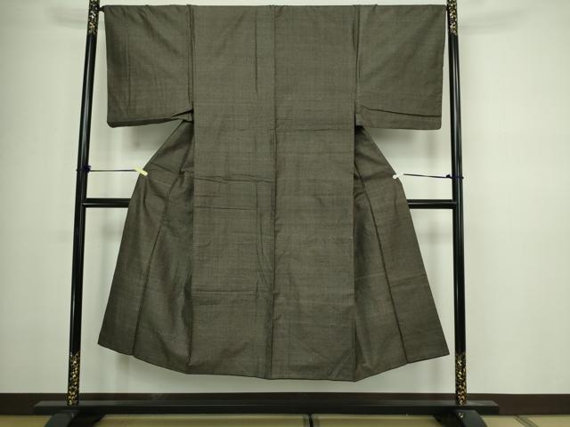 平和屋着物■男性 紬 横段文 正絹 逸品 DABA9814sf