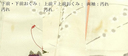 平和屋着物■上質な小紋 枝垂れ桜舞蝶文 金彩 正絹 逸品 DABA9841sf