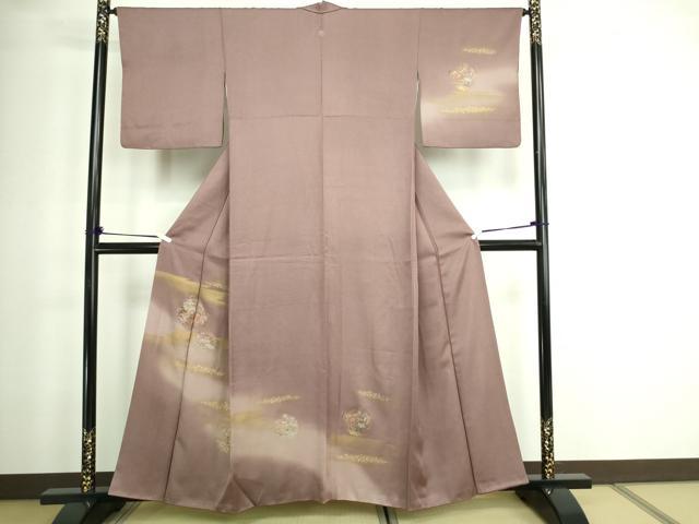 平和屋着物■訪問着 御所車花文 暈し染め 金彩 正絹 逸品 DABA9848sf