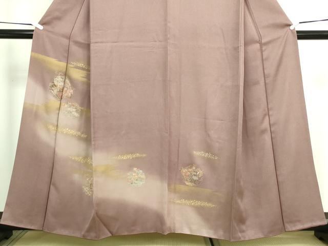 平和屋着物■訪問着 御所車花文 暈し染め 金彩 正絹 逸品 DABA9848sf