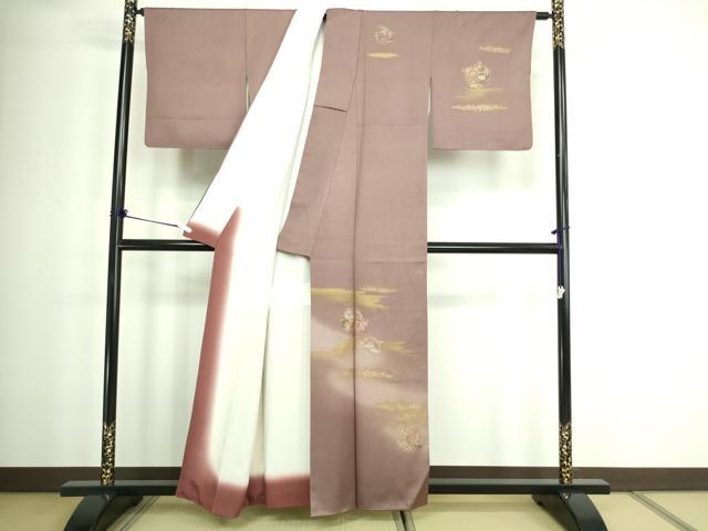 平和屋着物■訪問着 御所車花文 暈し染め 金彩 正絹 逸品 DABA9848sf