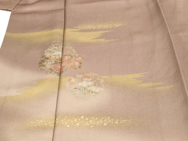 平和屋着物■訪問着 御所車花文 暈し染め 金彩 正絹 逸品 DABA9848sf