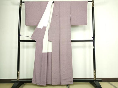 平和屋着物■上質な小紋 間道 正絹 逸品 DABA9892sf
