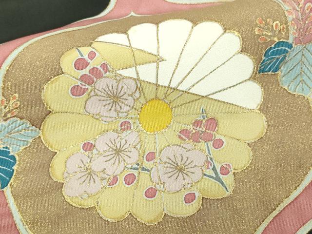 平和屋着物■豪華黒留袖 駒刺繍 舞花文 金彩 正絹 逸品 DABA9896sf