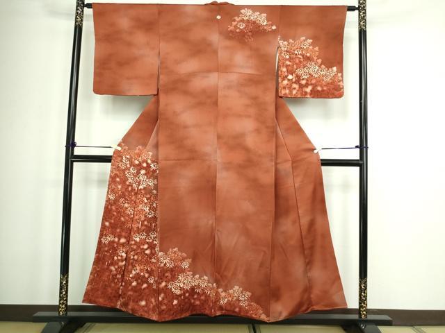 平和屋着物■訪問着 草花文 暈し染め 正絹 逸品 DABA9913sf