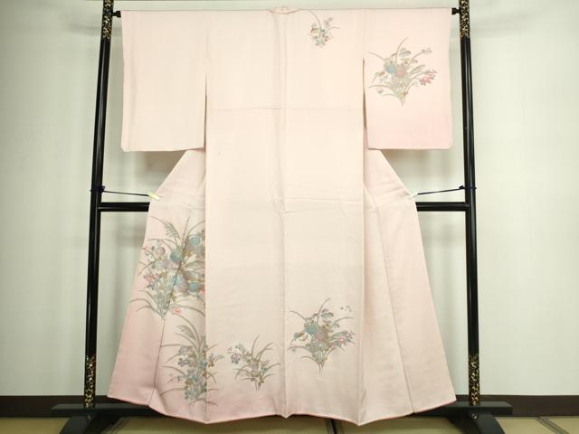 平和屋着物■訪問着 草花文 金銀彩 正絹 逸品 DABA9998sf