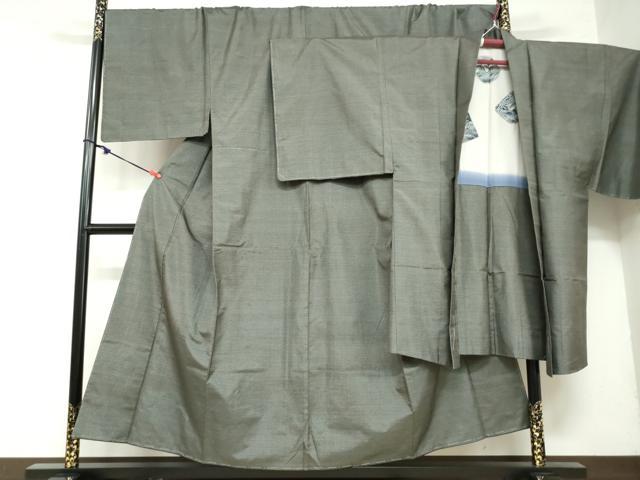 平和屋着物●男性　本場大島紬　アンサンブル　長羽織　120亀甲　総詰め　キングサイズ　正絹　逸品　未使用　DABB0013ud