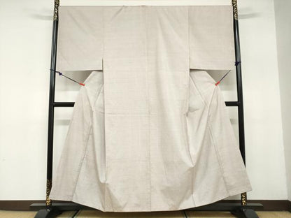 平和屋着物●男性　本場大島紬　アンサンブル　長羽織　白大島　100亀甲　総詰め　正絹　逸品　DABB0014ud