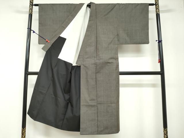 平和屋着物●男性　本場大島紬　アンサンブル　7マルキ　羽裏：鷹　正絹　逸品　DABB0015ud