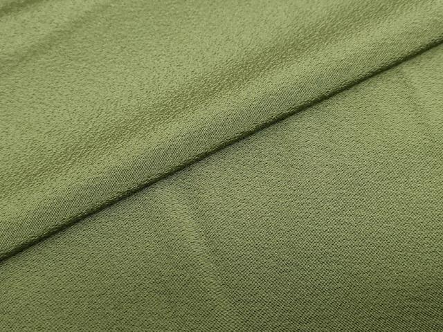平和屋着物●上質な色無地　草色　正絹　逸品　DABB0042ud