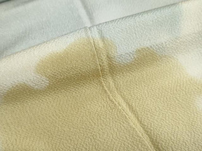 平和屋着物●訪問着　雪輪文　暈し染め　鬼しぼ縮緬　正絹　逸品　DABB0044ud