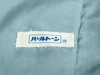平和屋着物●中国三大刺繍　スワトウ刺繍　汕頭刺繍　総刺繍　無地絵羽訪問着　横段更紗花唐草文　藍鼠色　正絹　逸品　DABB0047ud