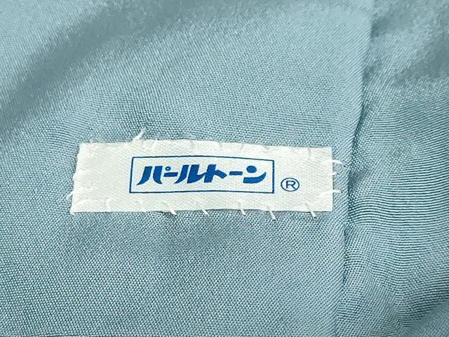 平和屋着物●中国三大刺繍　スワトウ刺繍　汕頭刺繍　総刺繍　無地絵羽訪問着　横段更紗花唐草文　藍鼠色　正絹　逸品　DABB0047ud